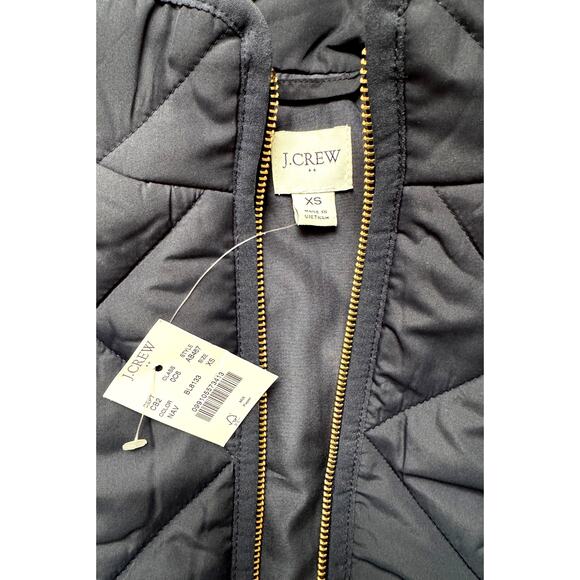 NWT J. CREW Quilted Puffer Full Zip Vest Equestrian Riding Pockets Size XS - Picture 4 of 4